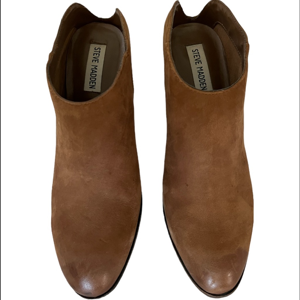 Steve Madden Rust Suede Distressed Mule Booties - image 1